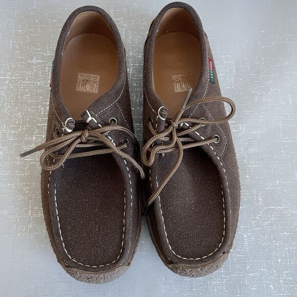 Womens Brown Suede Lace-Up Moccasin Comfort Shoes Loafers 40 / US 8.5 - Picture 4 of 13